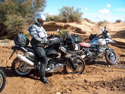 Derrick and his Africa Twin -in the mud